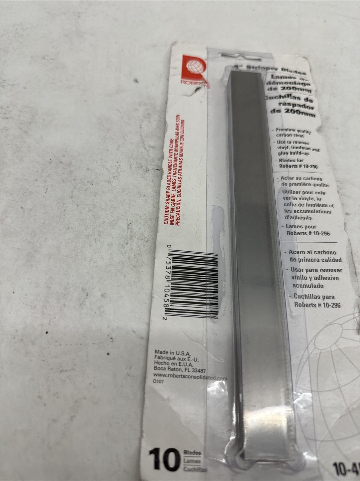 (10-Pk) Roberts Scraper Replacement Blades 8