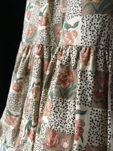 Vintage 70's Hippy Peasant Skirt Boho Prarie Ruffles Pockets Gypsy Button Up - Fresh Stock Dated December 2025