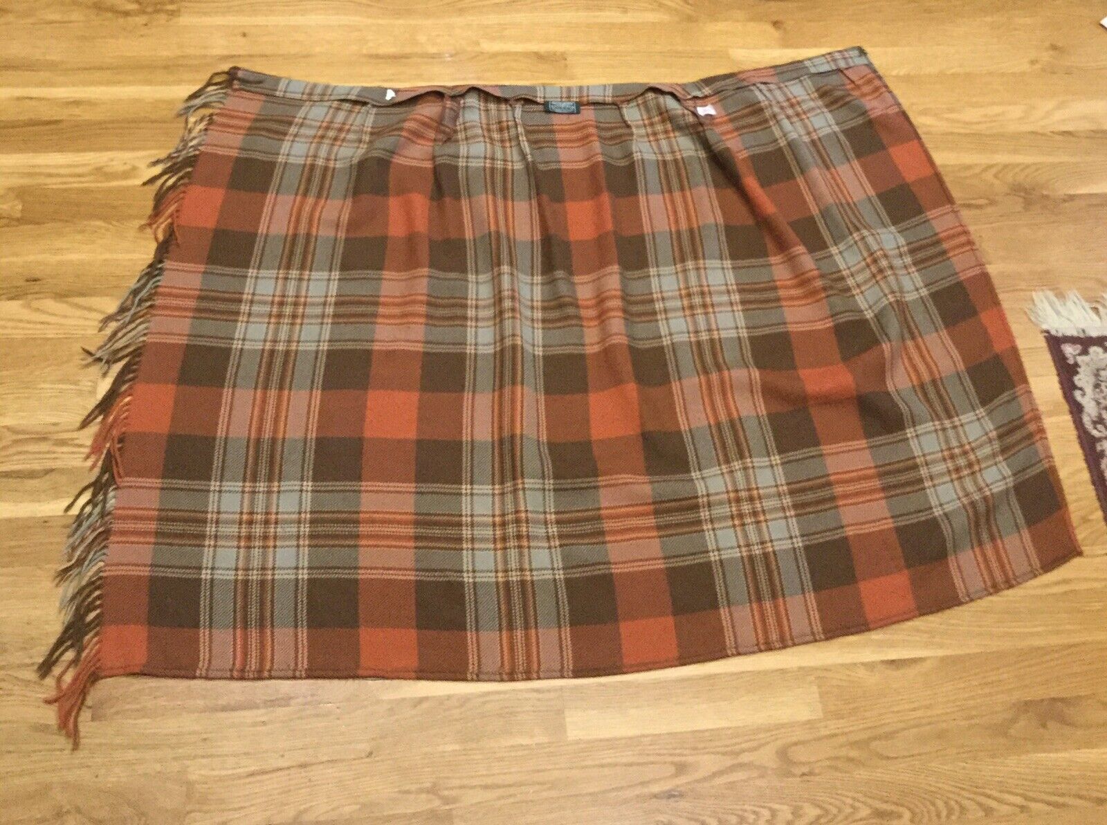 Vintage Ralph Lauren Country Plaid Wrap Skirt, Sz S/M - Fresh Stock Dated March 2026