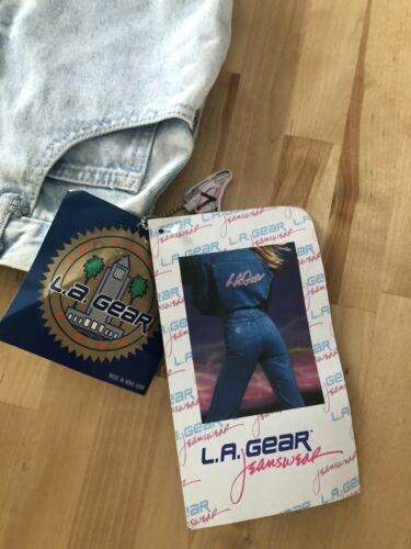 Vtg 80s/90s LA GEAR Denim Jean Skirt Acid Wash Sneaker Keychain NWT 26