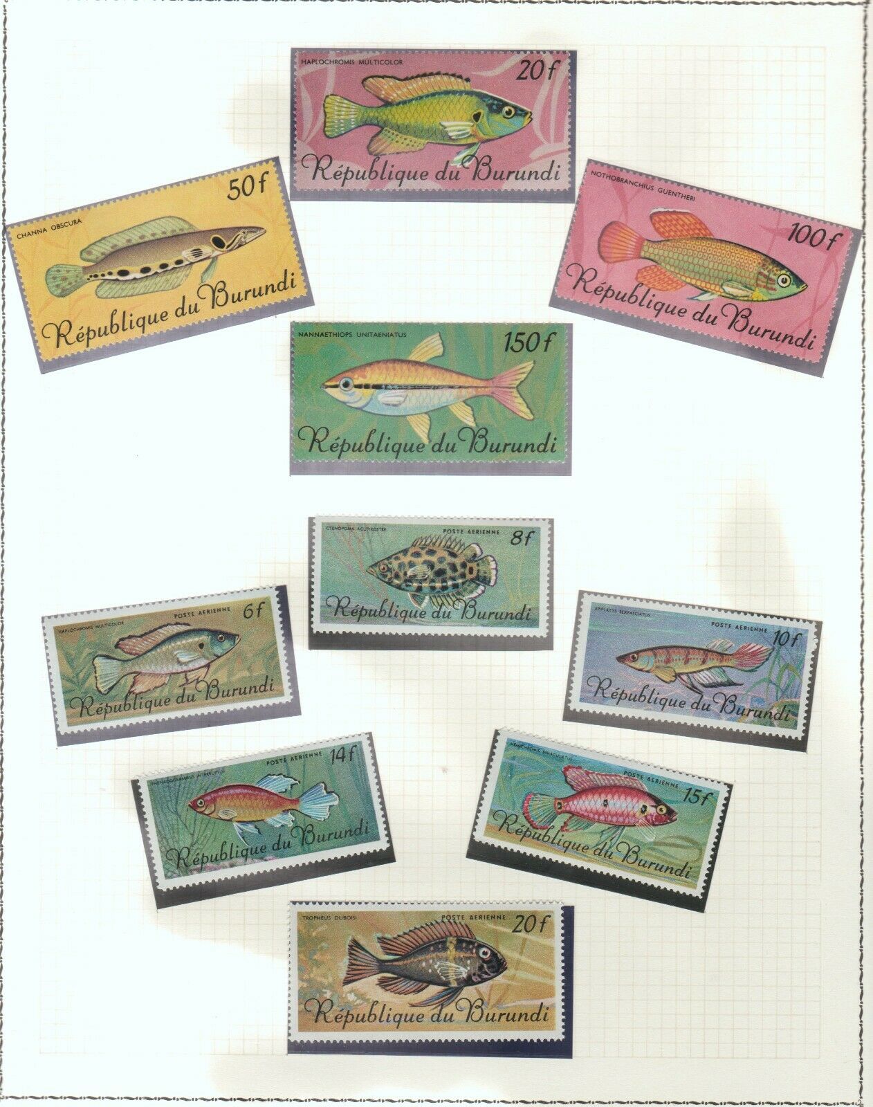 s38598 BURUNDI MNH** from 1962 Animals Flowers Birds 12 scans - Fresh Stock Dated December 2025