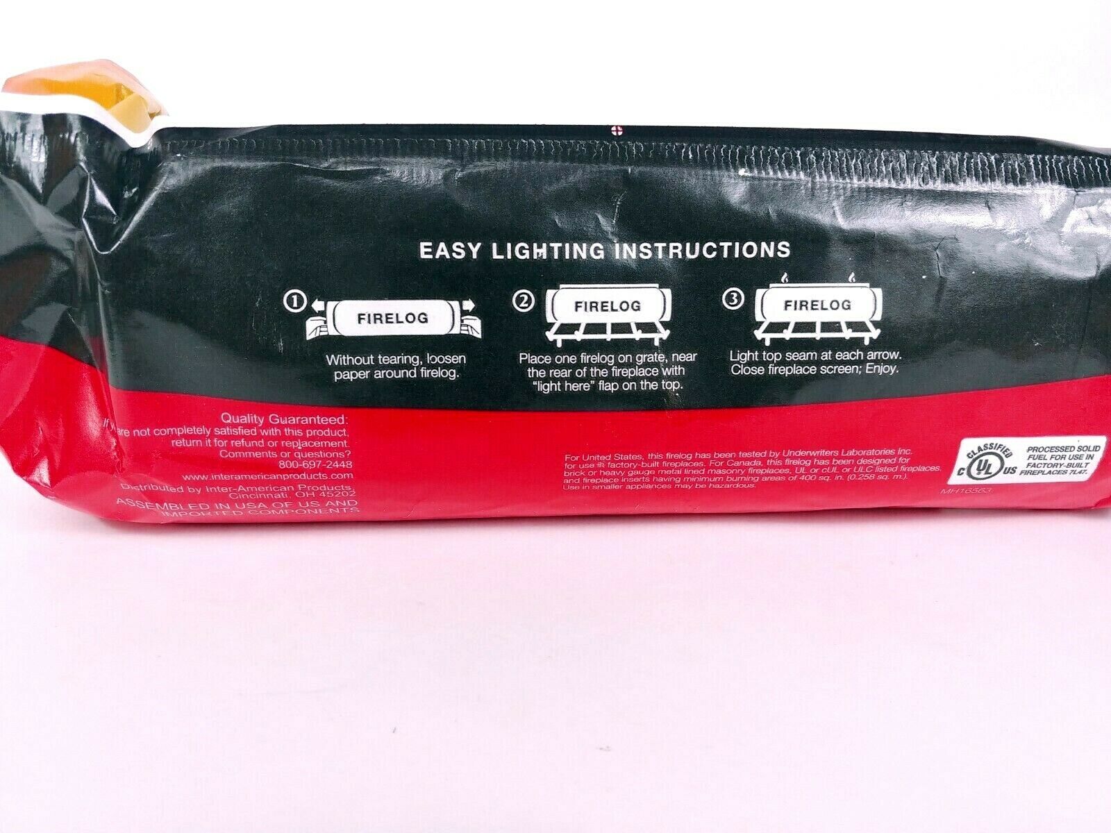 Fireside Supreme firelog starter log 4 Hour burn 4.8 lb ez cleanup fast start up - Fresh Stock Dated December 2025