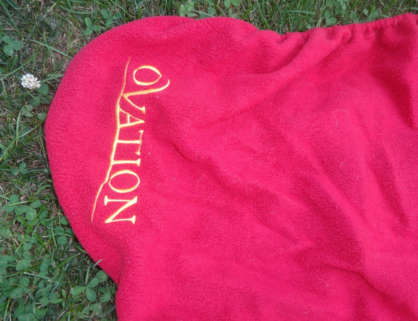 OVATION English Saddle Cover - RED, Gold Logo - Soft Flannel Material - GREAT! - Fresh Stock Dated December 2025
