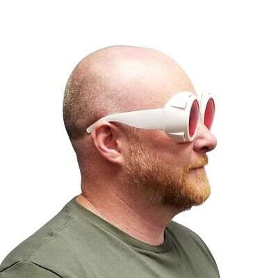 Television Room Glasses Willy Wonka Charlie Movie White Goggles Sunglasses TV - Fresh Stock Dated December 2025