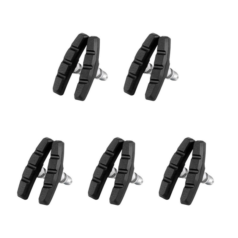 5 Pairs High Grade Bike V Brake Cycling Bicycle Pads 70Mm Shoes Pads Black - Fresh Stock Dated March 2026