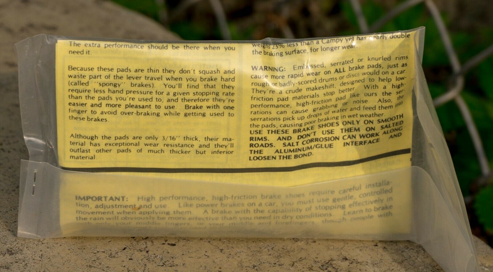 Scott Mathauser Brake Pads Finned NOS Rare Vintage Bike MTB Mountain Tour Canti - Fresh Stock Dated December 2025