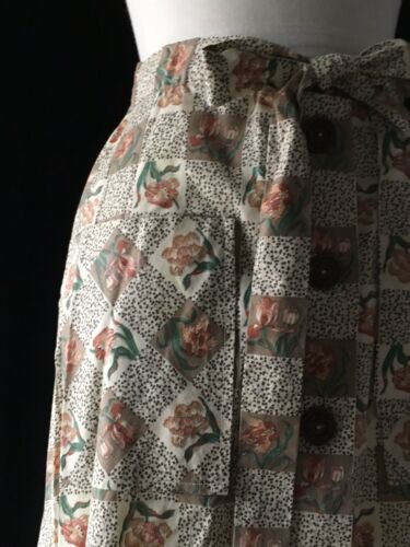 Vintage 70's Hippy Peasant Skirt Boho Prarie Ruffles Pockets Gypsy Button Up - Fresh Stock Dated December 2025