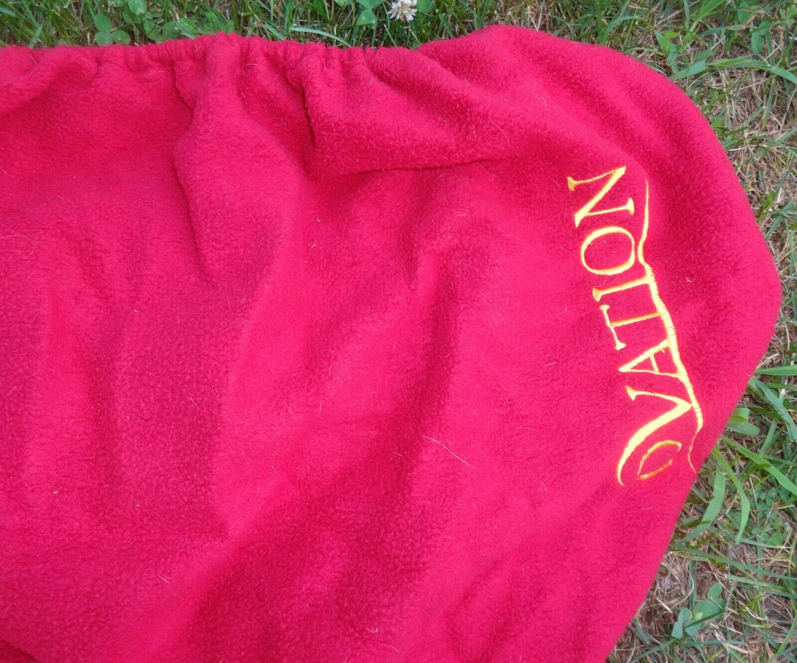 OVATION English Saddle Cover - RED, Gold Logo - Soft Flannel Material - GREAT! - Fresh Stock Dated December 2025