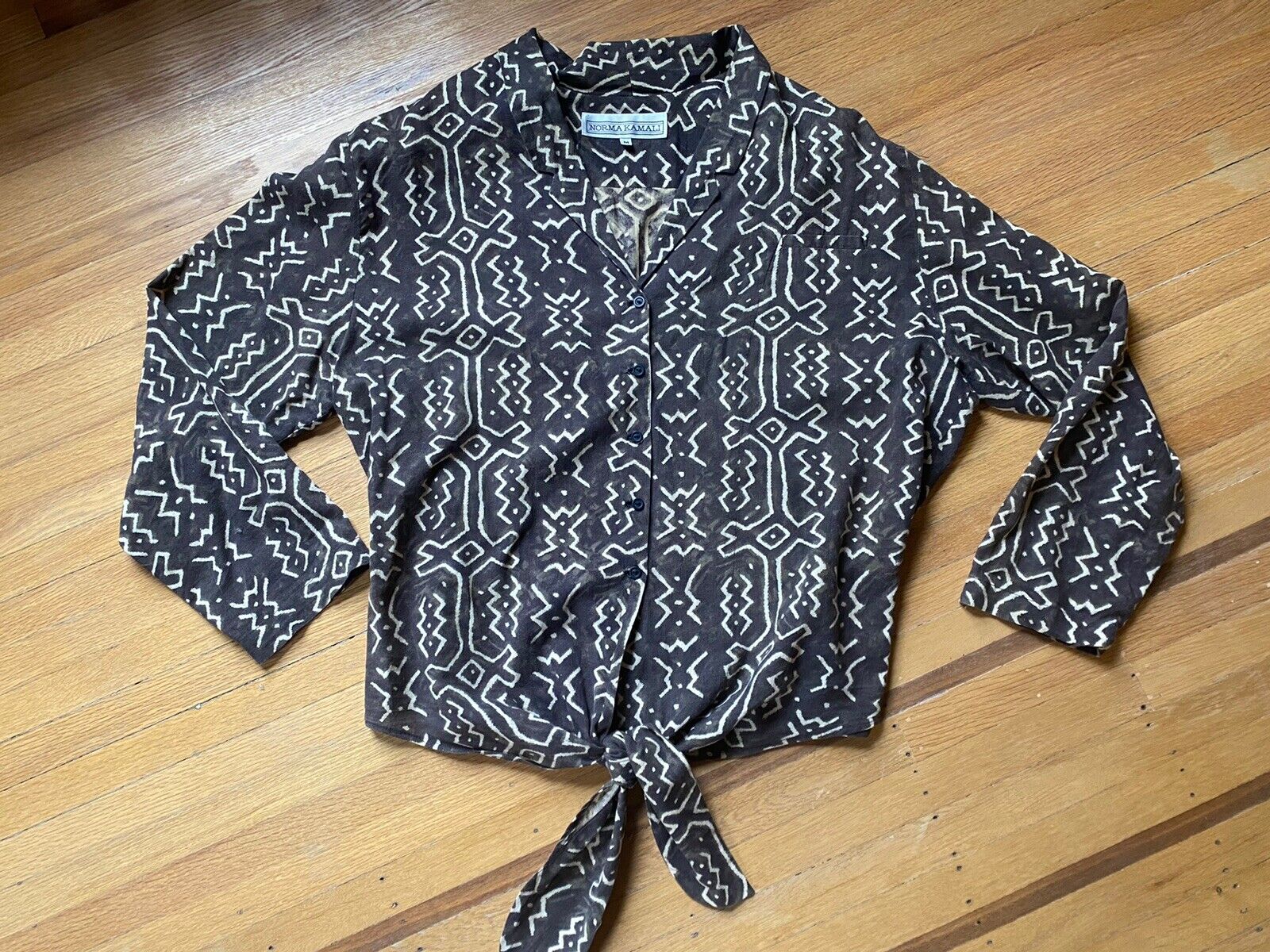 Vintage Norma Kamali Mud Cloth Top and Skirt - Fresh Stock Dated March 2026