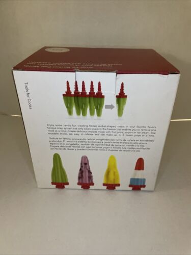 Cuisipro Popsicle Maker Set of 6 Snap-Fit Rocket Pop Molds BPA Free NEW - Fresh Stock Dated February 2026