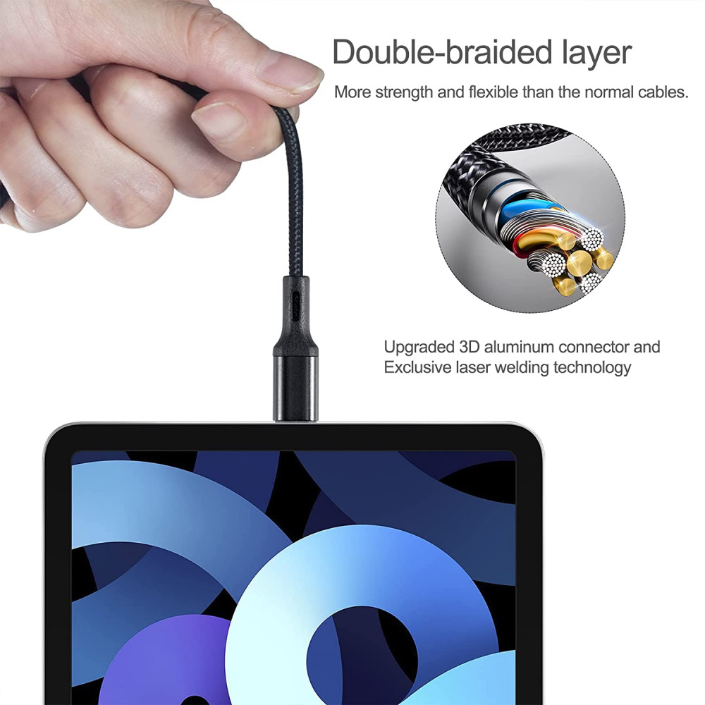 2Pack Multi Charging Cable, 1m Charger Cable Nylon Braided Multiple... - Fresh Stock Dated February 2026