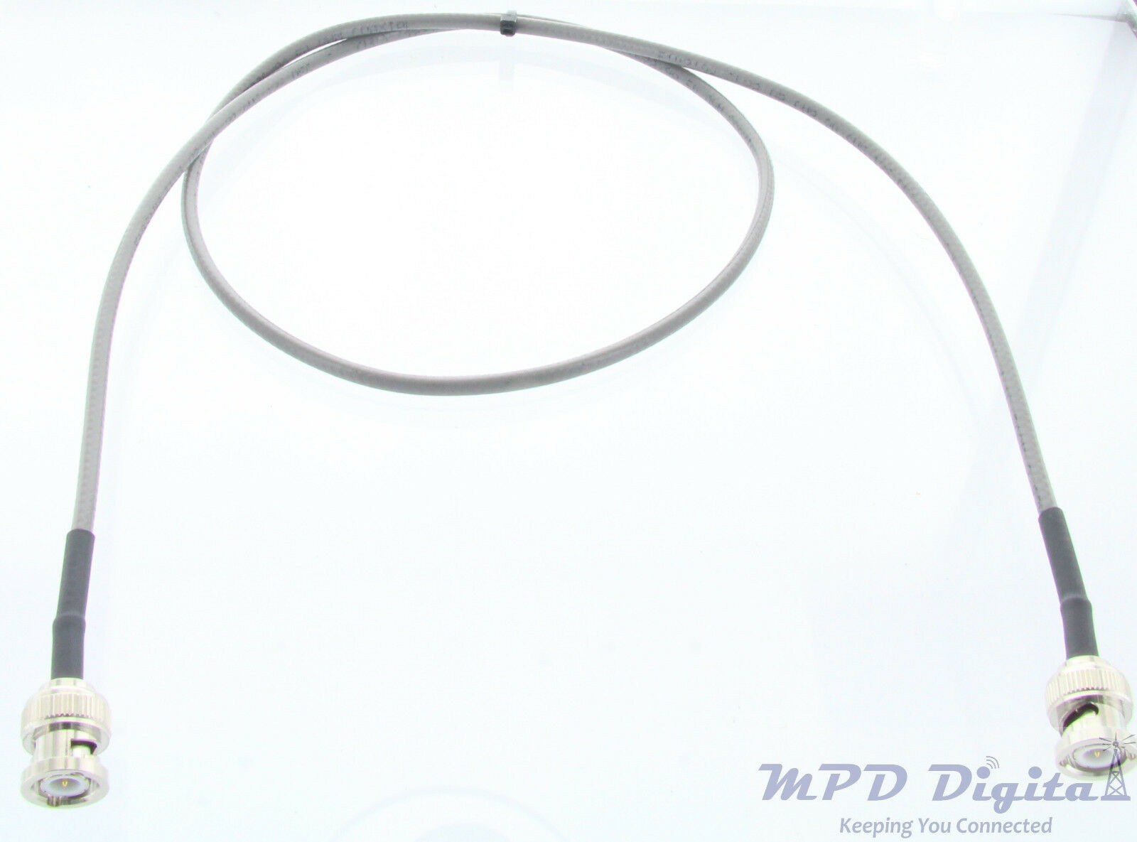 MPD Digital US Made RG58 IEEE 802.3 Ethernet cable with BNC Male Connectors 12IN - Fresh Stock Dated December 2025