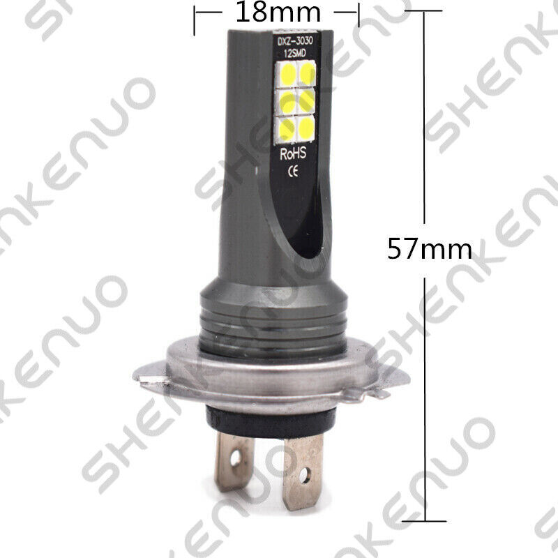 2X H7 LED Headlight Bulbs Lamp 6000K CG For Yamaha YZF-R6 2003-2015 - Fresh Stock Dated February 2026