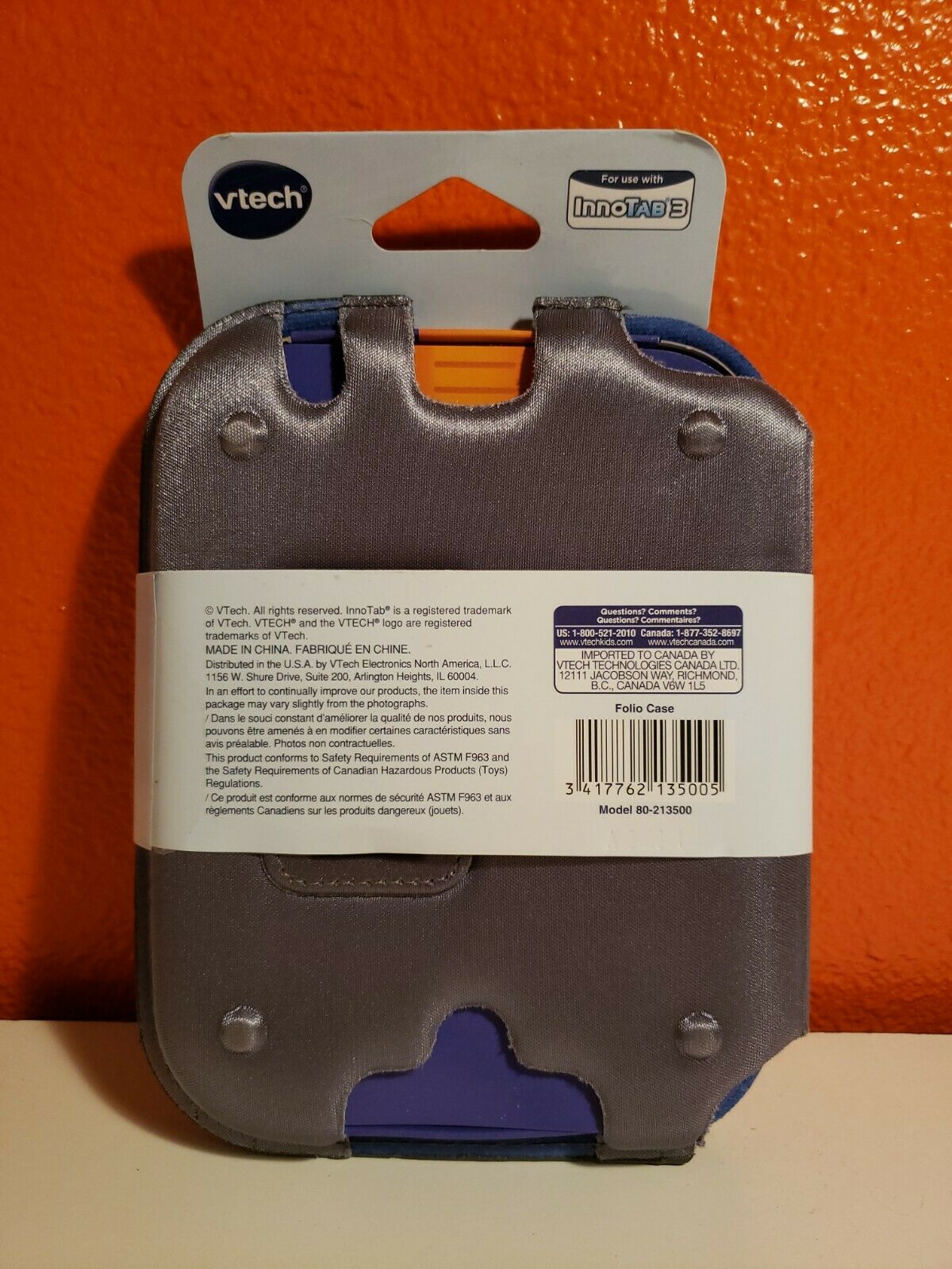 Vtech InnoTAB 3 Folio Case Silver with Robots Model# 80-213500 - Fresh Stock Dated February 2026