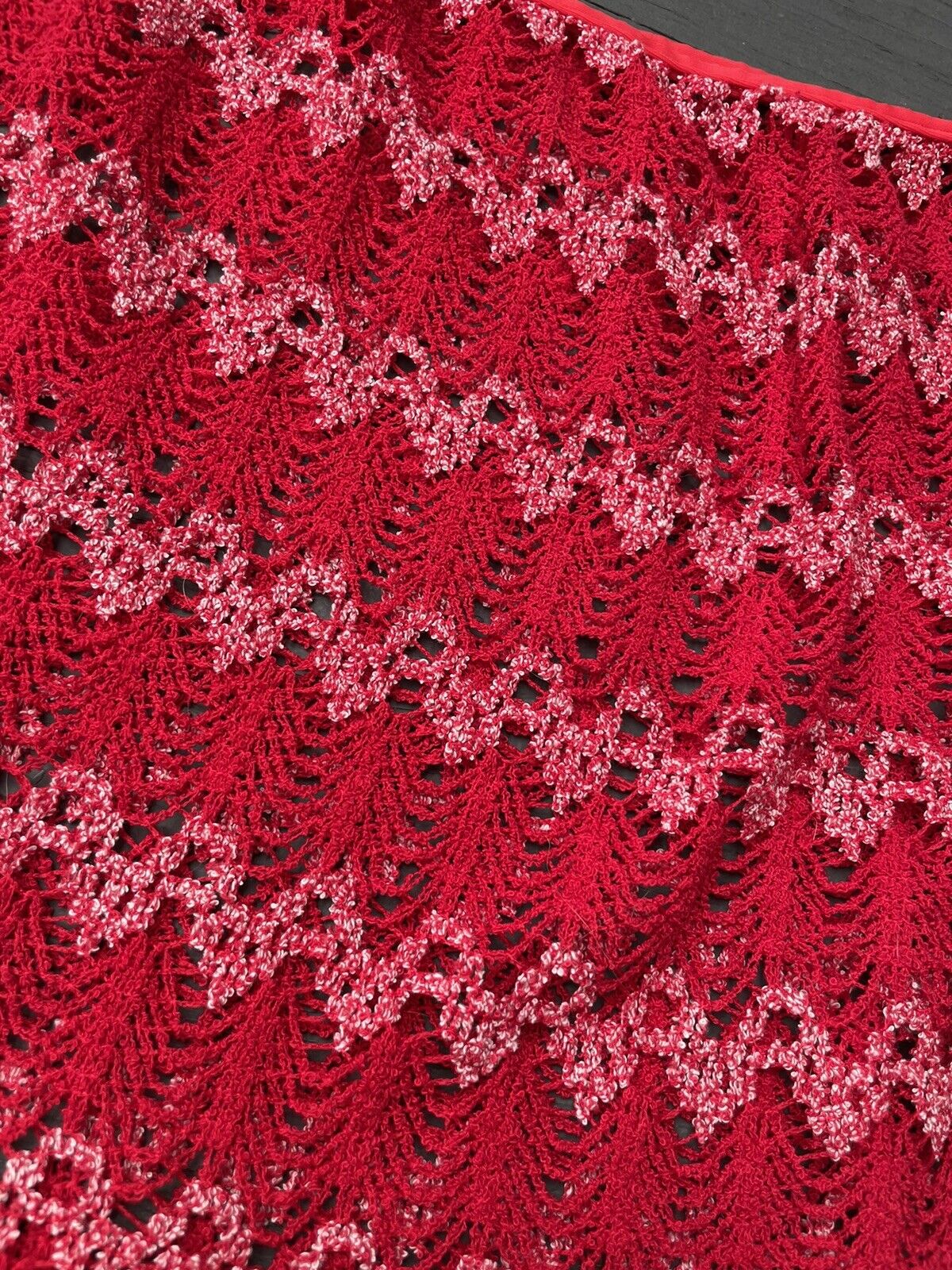 VINTAGE 70s Red CROCHET WRAP MINI SKIRT - Fresh Stock Dated March 2026