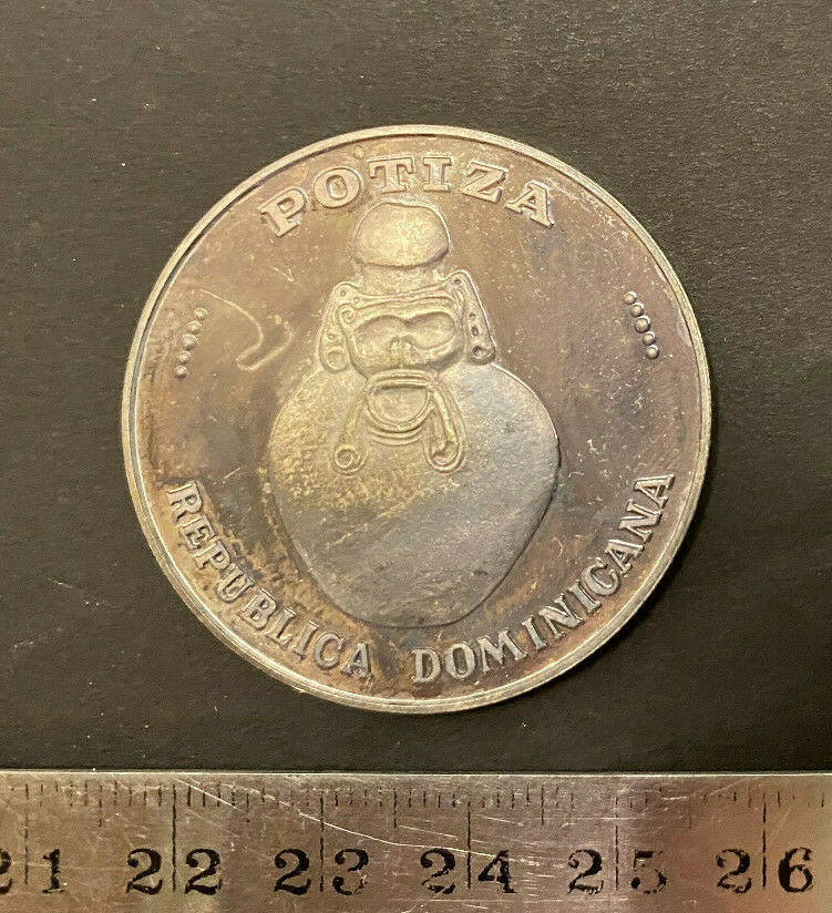 Republica Dominicana1980, MUSEO DEL HOMBRE DOMINICANO ARTE TAINO, Silver 1.0 oz - Fresh Stock Dated February 2026