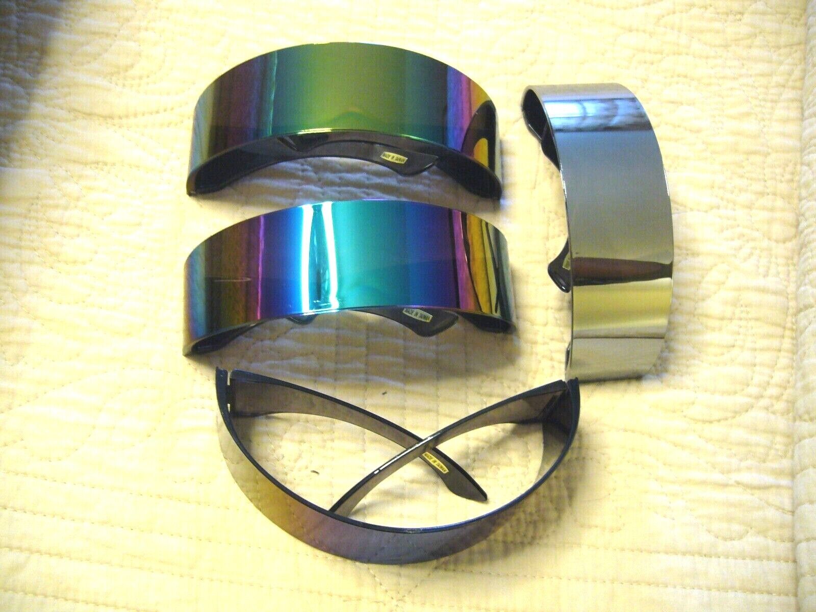 Futuristic Sunglasses Back To The Future Mono-lens Mirrored Cyclops -TALEB-RV - Fresh Stock Dated February 2026