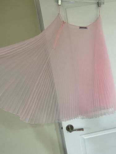 Authentic Prada Milano Pink Plisse Organza Pleated Skirt Womens Designer mint - Fresh Stock Dated February 2026