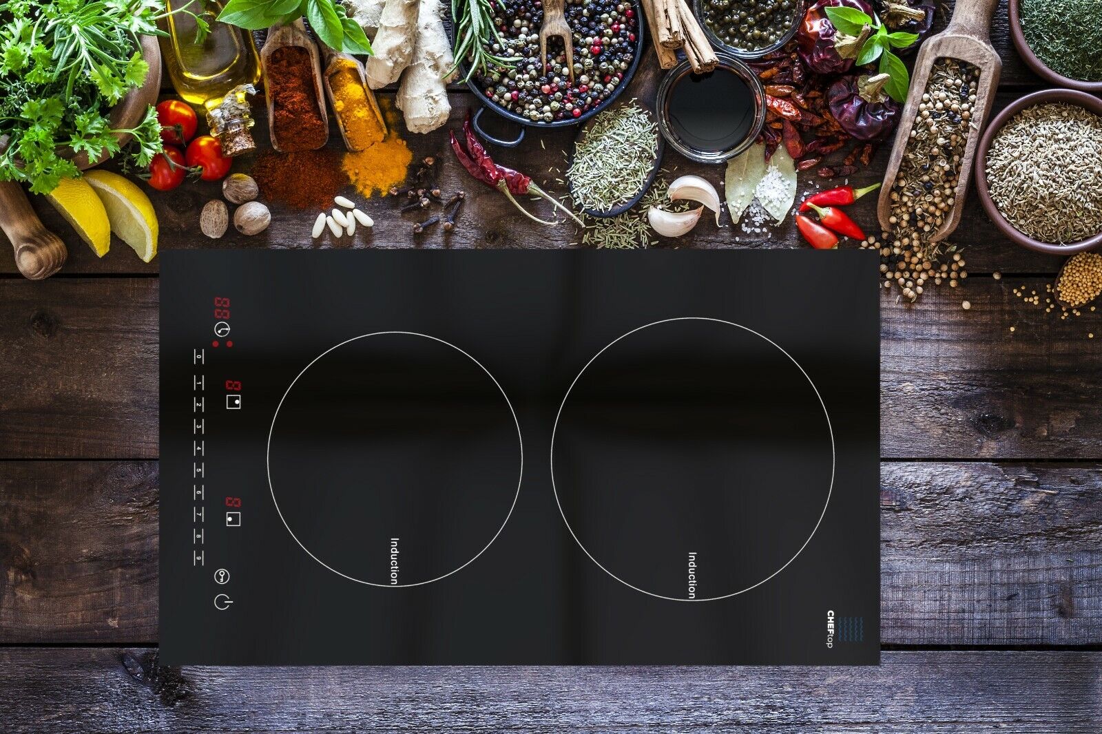 Induction Cooker 2 Burner Cooktop 1800W Digital Electric Cooktop INCLUDES PAN! - Fresh Stock Dated February 2026