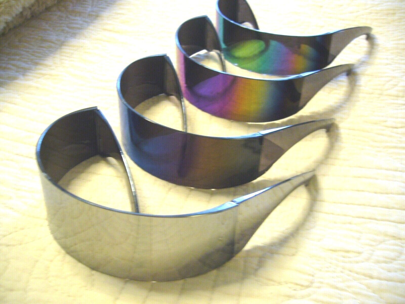 Futuristic Sunglasses Back To The Future Mono-lens Mirrored Cyclops -TALEB-RV - Fresh Stock Dated February 2026