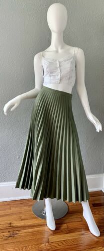 Vintage 70s Disco High Waist MCM Retro Accordion Pleat Maxi Skirt S/M - Fresh Stock Dated February 2026