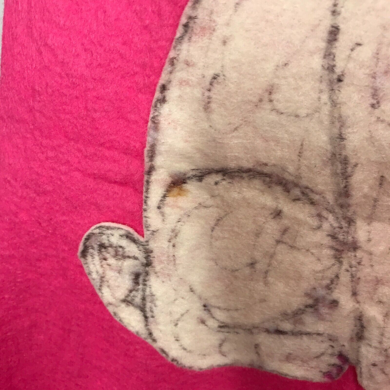 Vintage Felt Poodle Skirt Pink Handmade Retro - Fresh Stock Dated March 2026