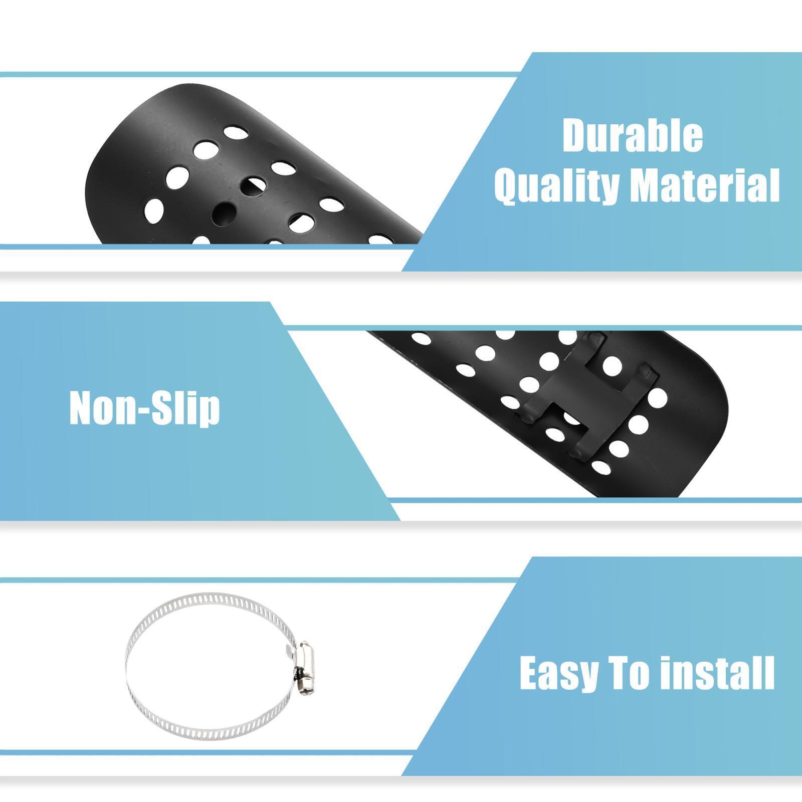 Motorcycle Exhaust Pipe Heat Shield for Harley with 20mm-70mm Clamps Black - Fresh Stock Dated February 2026