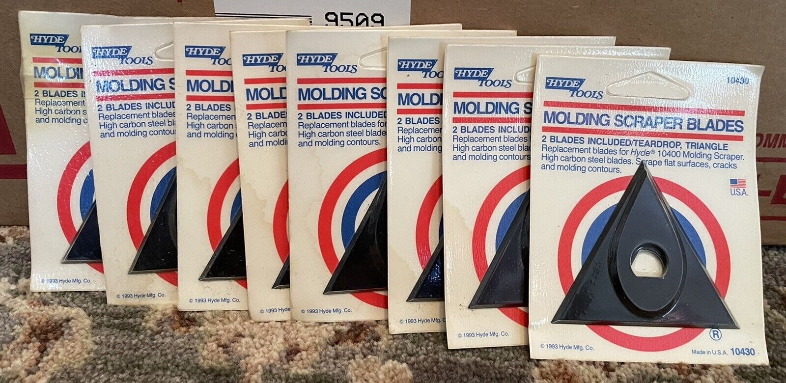 NEW Hyde Tools Scraper Molding Blades #10430 2 Blades Included Triangle Teardrop - Fresh Stock Dated February 2026