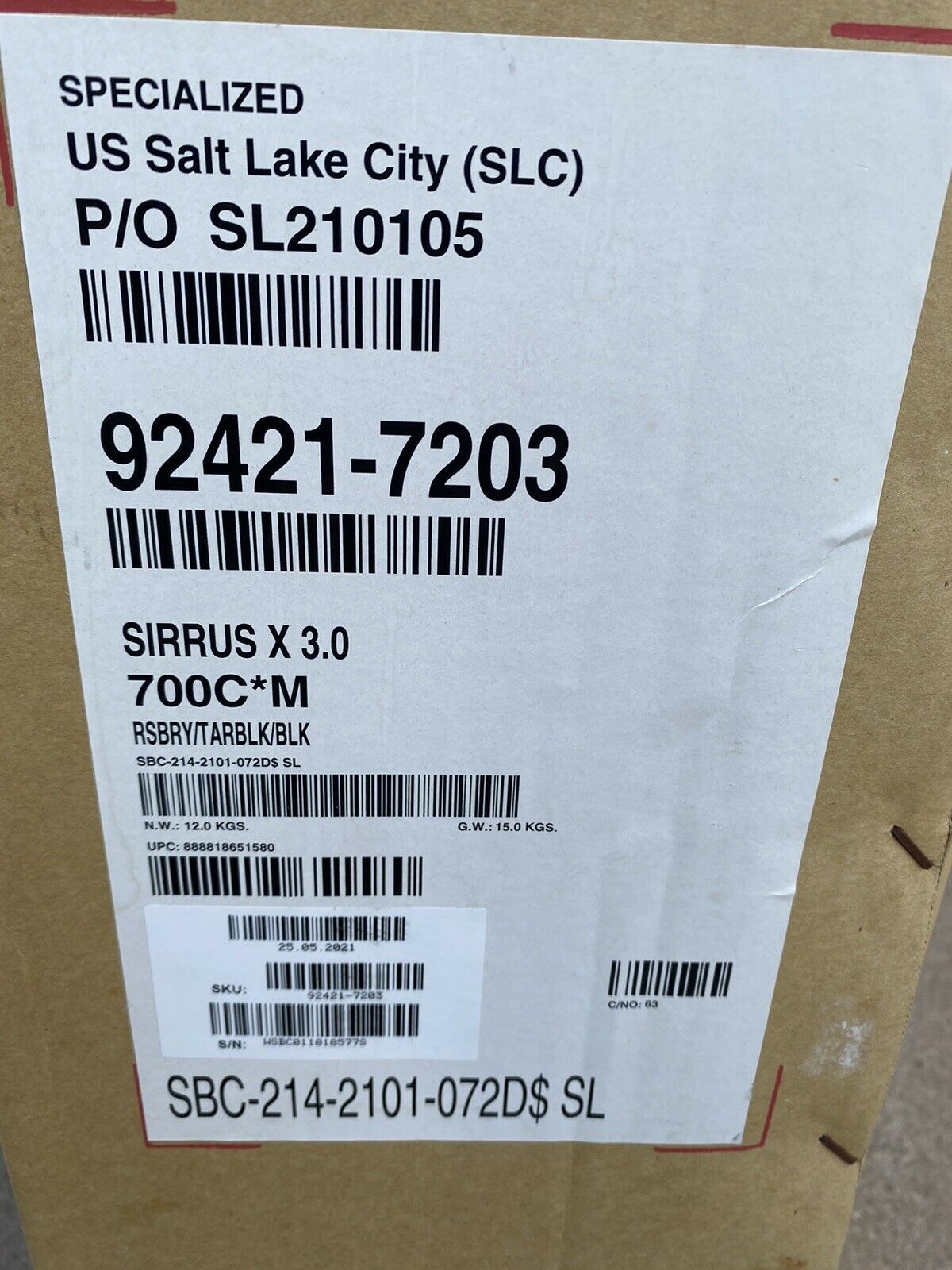 specialized bicycle sirrus x 3.0 size m 2021 - Fresh Stock Dated February 2026