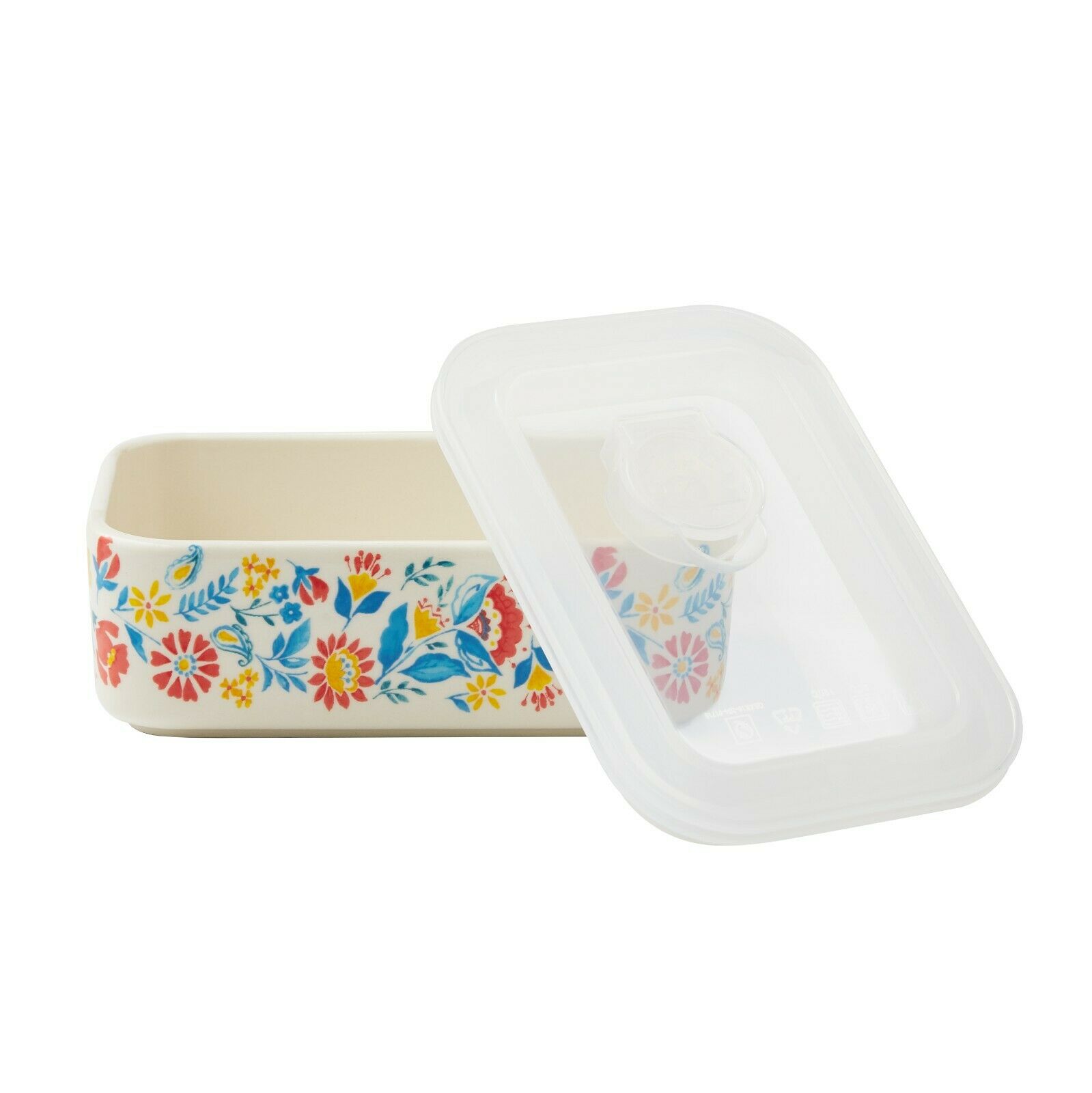 Sweet Rose 6-Piece Rectangle Ceramic Nesting Bowl Set, Free shipping. - Fresh Stock Dated December 2025