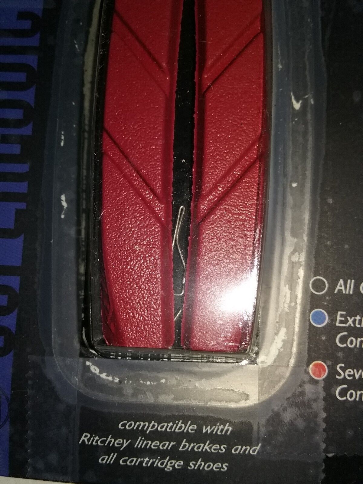 3 Pair Ritchey Superlogic V-Brake Pads Red Severe Conditions Linear Cartridge - Fresh Stock Dated February 2026