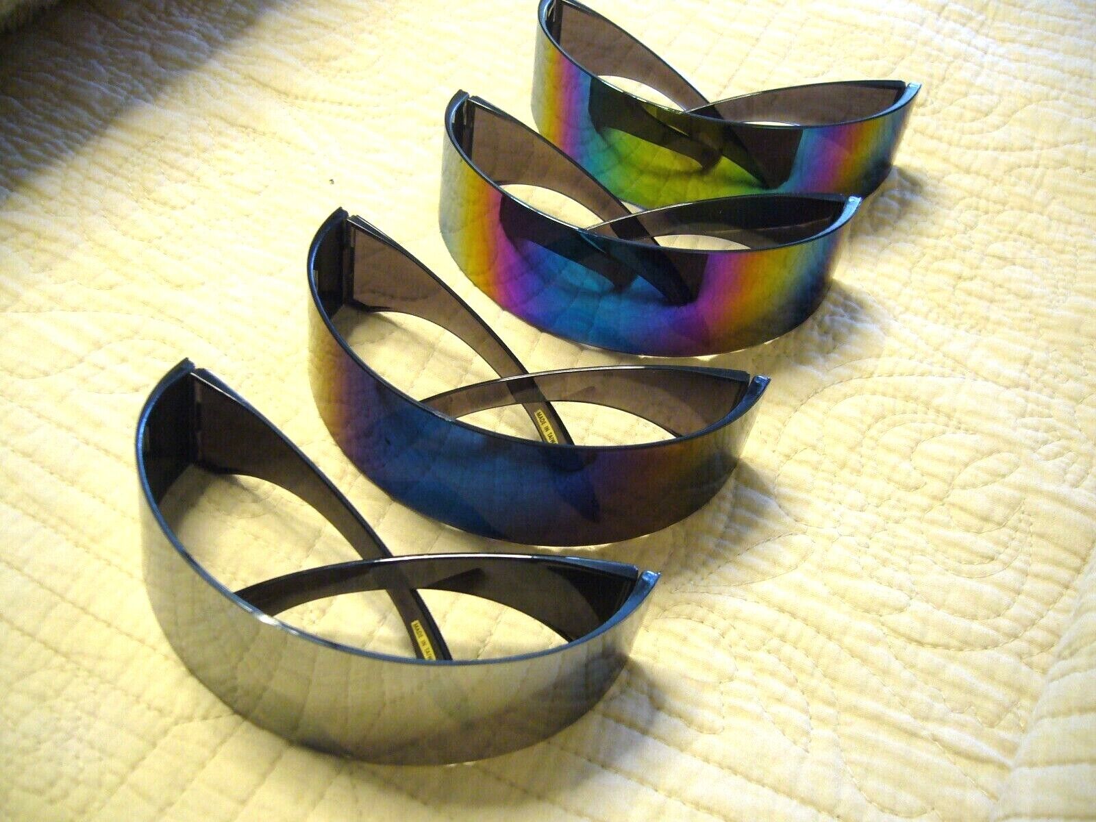 Futuristic Sunglasses Back To The Future Mono-lens Mirrored Cyclops -TALEB-RV - Fresh Stock Dated February 2026