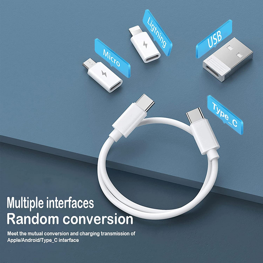 HESIMING Multi Charging Cable Adapter Set,USB C to Micro Black - Fresh Stock Dated February 2026