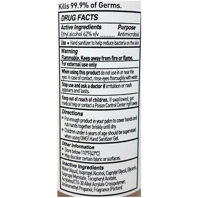 [ DOUBLE DARE ] Bye! Bye! Germs OMG! Hand Sanitizer Gel 50ml (1.7 oz) 6 PACK - Fresh Stock Dated February 2026