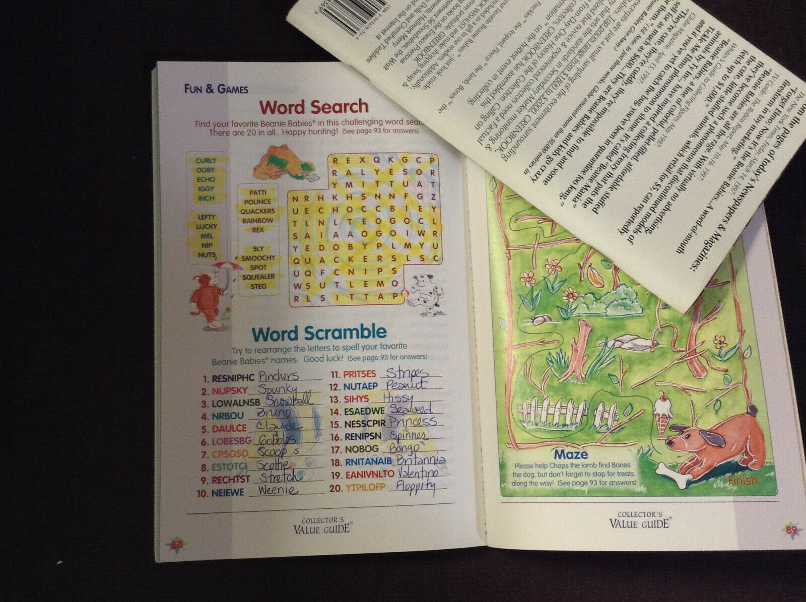 Ty's Beanie Babies Spring 1998 edition Collector's Value Guide - Fresh Stock Dated December 2025