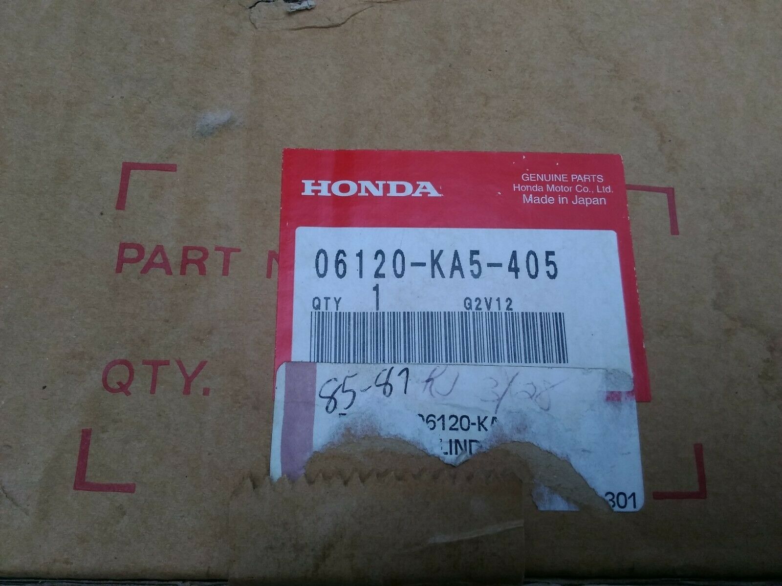 Cylinder CR500 NOS OEM NEW 1985 1986 1987 1988 CR500R - Fresh Stock Dated February 2026