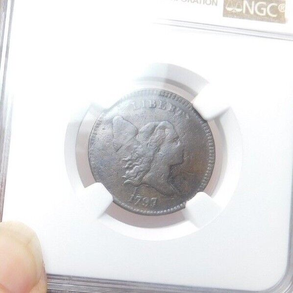 1797 1/1 HALF CENT NGC FINE DETAILS? LOOKS VF-XF SMALL CUT IN FIELD, NO PITTING! - Fresh Stock Dated February 2026