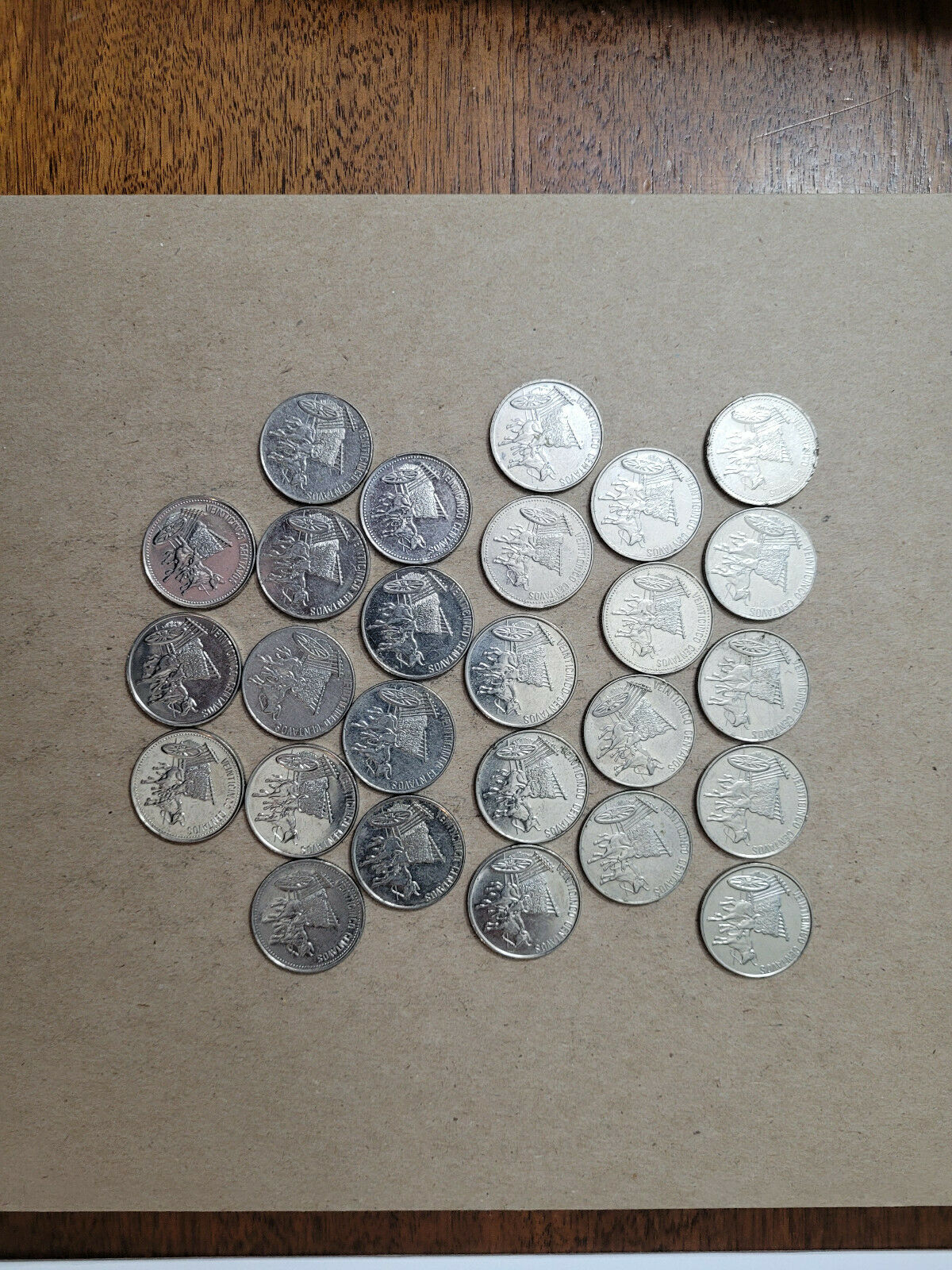 Dominican Republic 25 cents, Lot of 27 coins, KM# 71, minted 1989-1991 - Fresh Stock Dated December 2025
