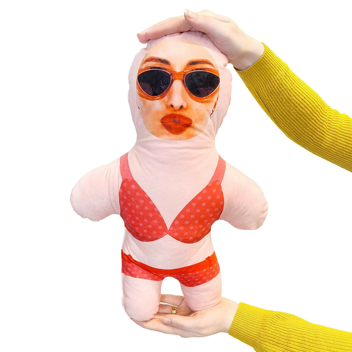 Bikini Girl - MINI ME Doll Custom Novelty Face Pillow - Add Your Photo - Fresh Stock Dated December 2025