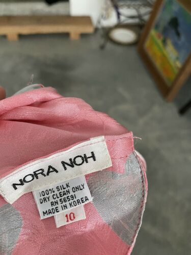 Nora Noh Pink Grey Silk Midi Drop Waist Skirt Size 10 - Fresh Stock Dated February 2026