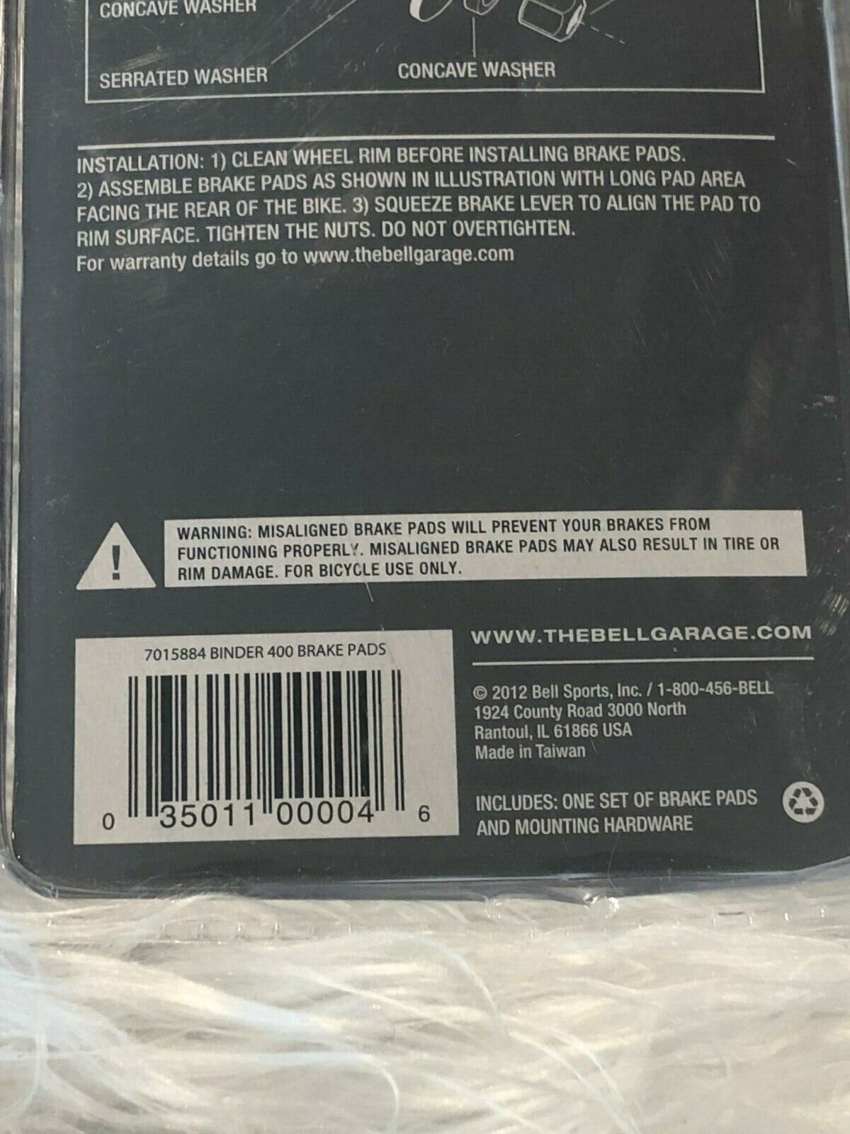 Bell Binder 400 Universal Bicycle Brake Pads All Condition Fits Most Cantilever - Fresh Stock Dated February 2026