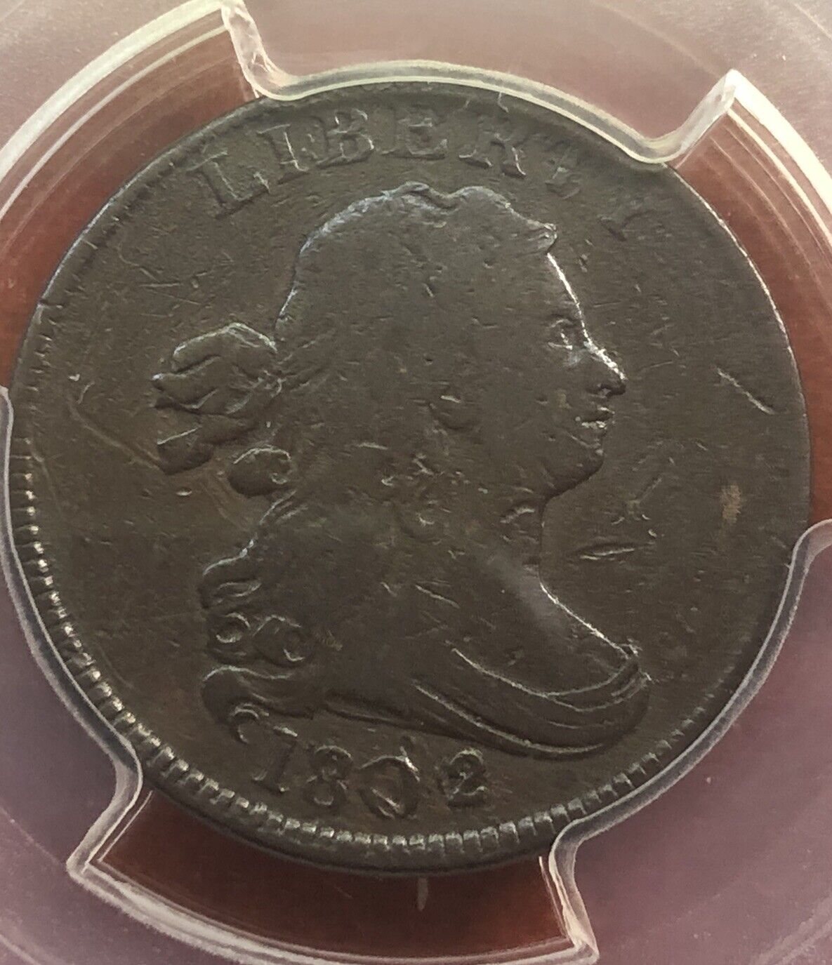 1802/0 HALF CENT PCGS F15 C-2 REVERSE OF 1802 EXTREMELY RARE IN A STRAIGHT GRADE - Fresh Stock Dated February 2026