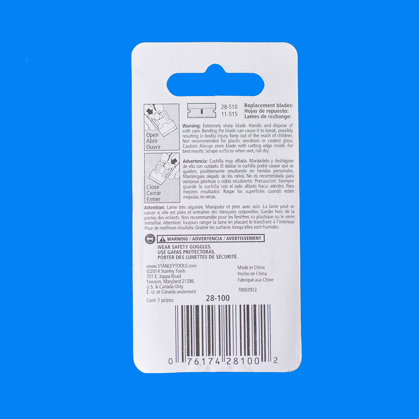 STANLEY 28-100 Mini Razor Blade Scraper Painters Glass Automotive - Fresh Stock Dated December 2025