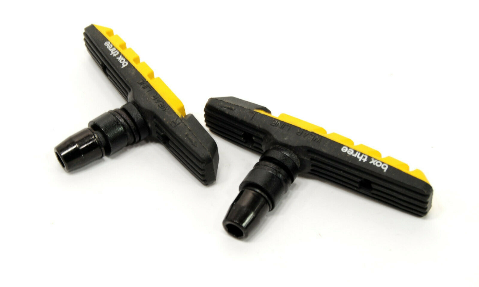 BOX COMPONENTS THREE AIR FLOW BMX Bike V-Brake Pads 70mm Yellow - Fresh Stock Dated February 2026