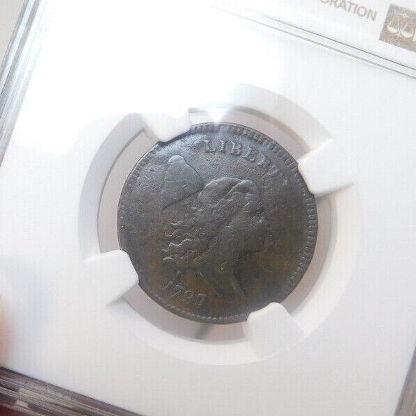 1797 1/1 HALF CENT NGC FINE DETAILS? LOOKS VF-XF SMALL CUT IN FIELD, NO PITTING! - Fresh Stock Dated February 2026