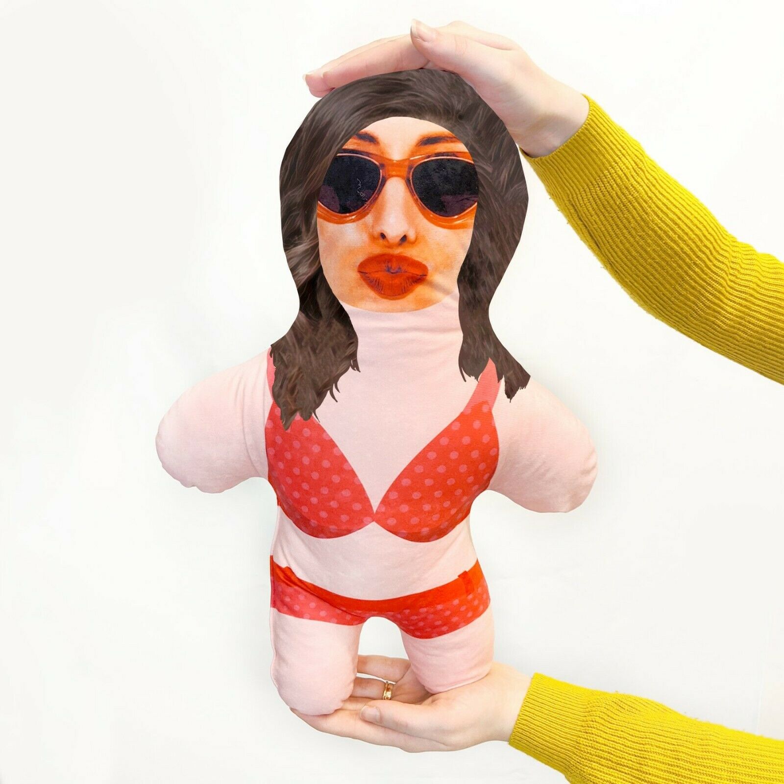 Bikini Girl - MINI ME Doll Custom Novelty Face Pillow - Add Your Photo - Fresh Stock Dated December 2025