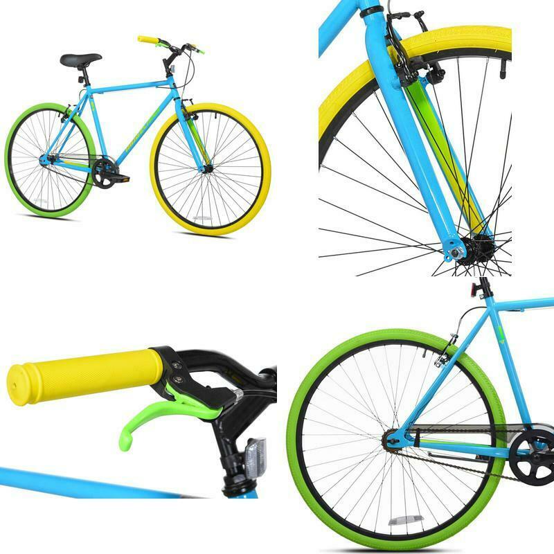 Men's Ridgeland Hybrid Bike Kent 700C Blue Green Single Speed Steel Frame Fork - Fresh Stock Dated February 2026