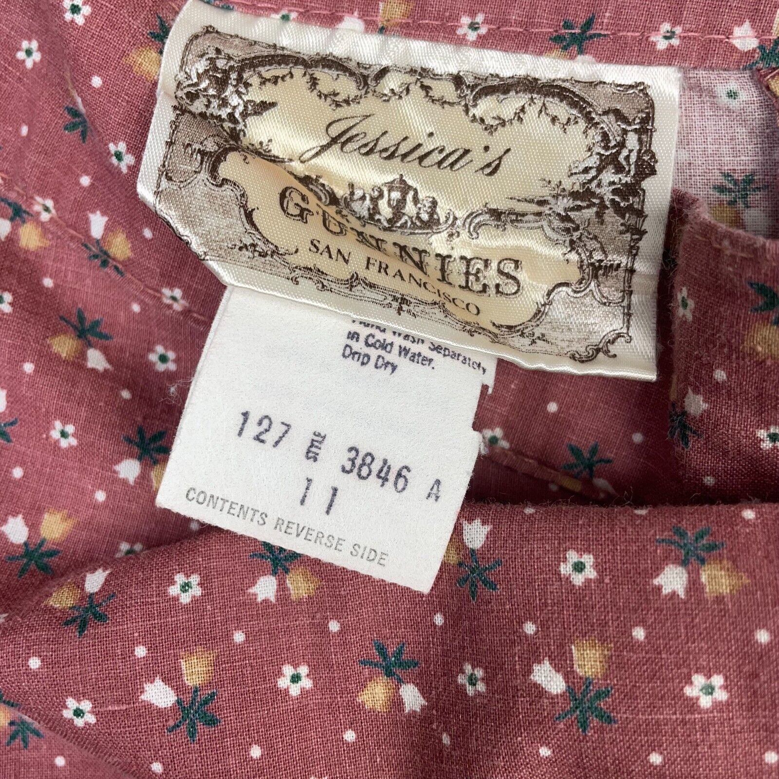 Vintage 70s Jessicas Gunnies Gunne Sax Prairie Maxi Skirt Size 11 XS Whimsical - Fresh Stock Dated March 2026