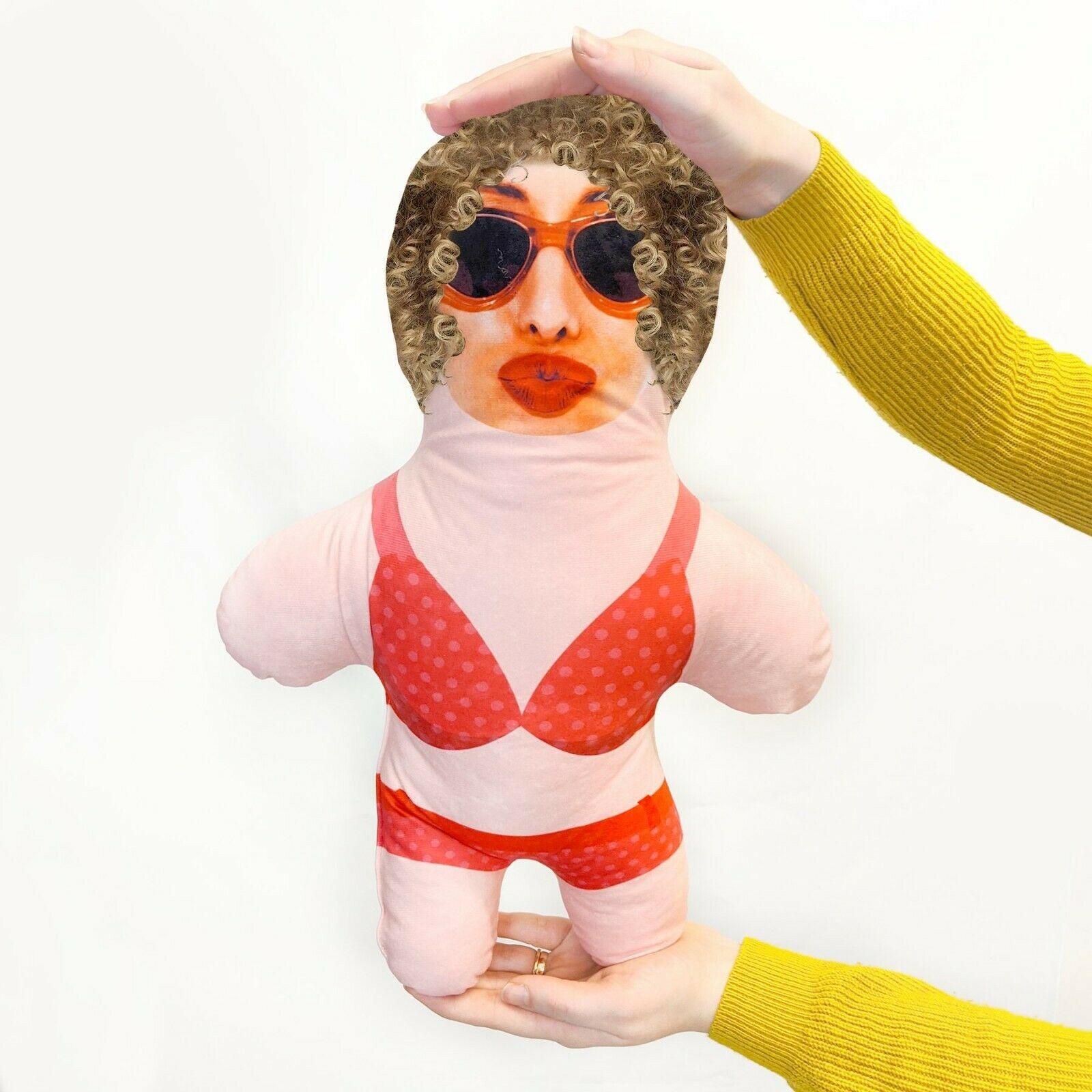 Bikini Girl - MINI ME Doll Custom Novelty Face Pillow - Add Your Photo - Fresh Stock Dated December 2025