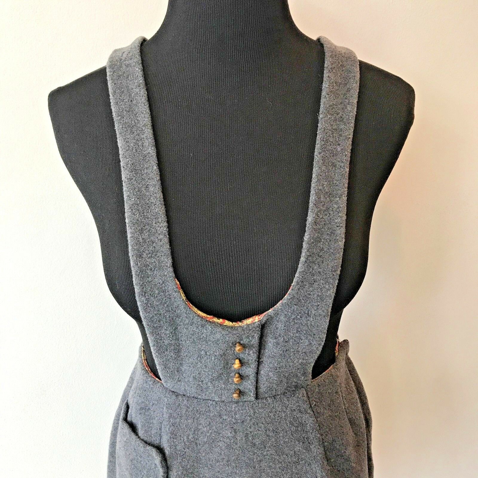 Vintage Irvington Place Sportswear by Lili Gray Wool Pinafore Skirt Elem Zip SK - Fresh Stock Dated March 2026